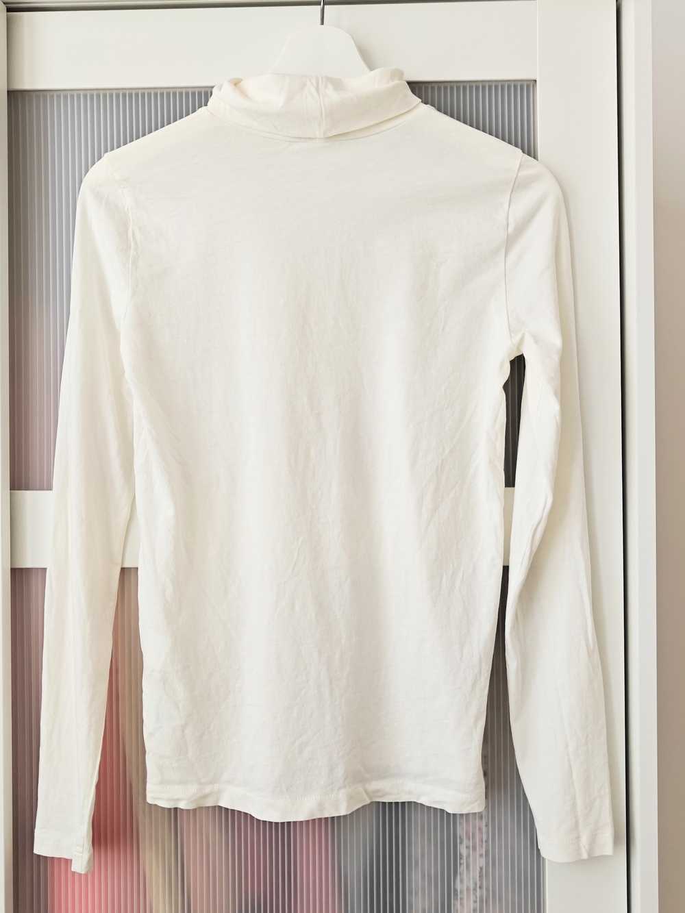 J. Crew Cream Long-Sleeve Whisper 100% Cotton Turtleneck Top Size S